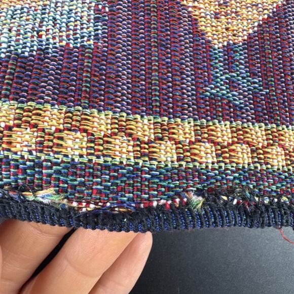 Colorful Block Art Chicken Rooster Woven Tapestry Placemats Farmhouse Set of 6 - Picture 5 of 7